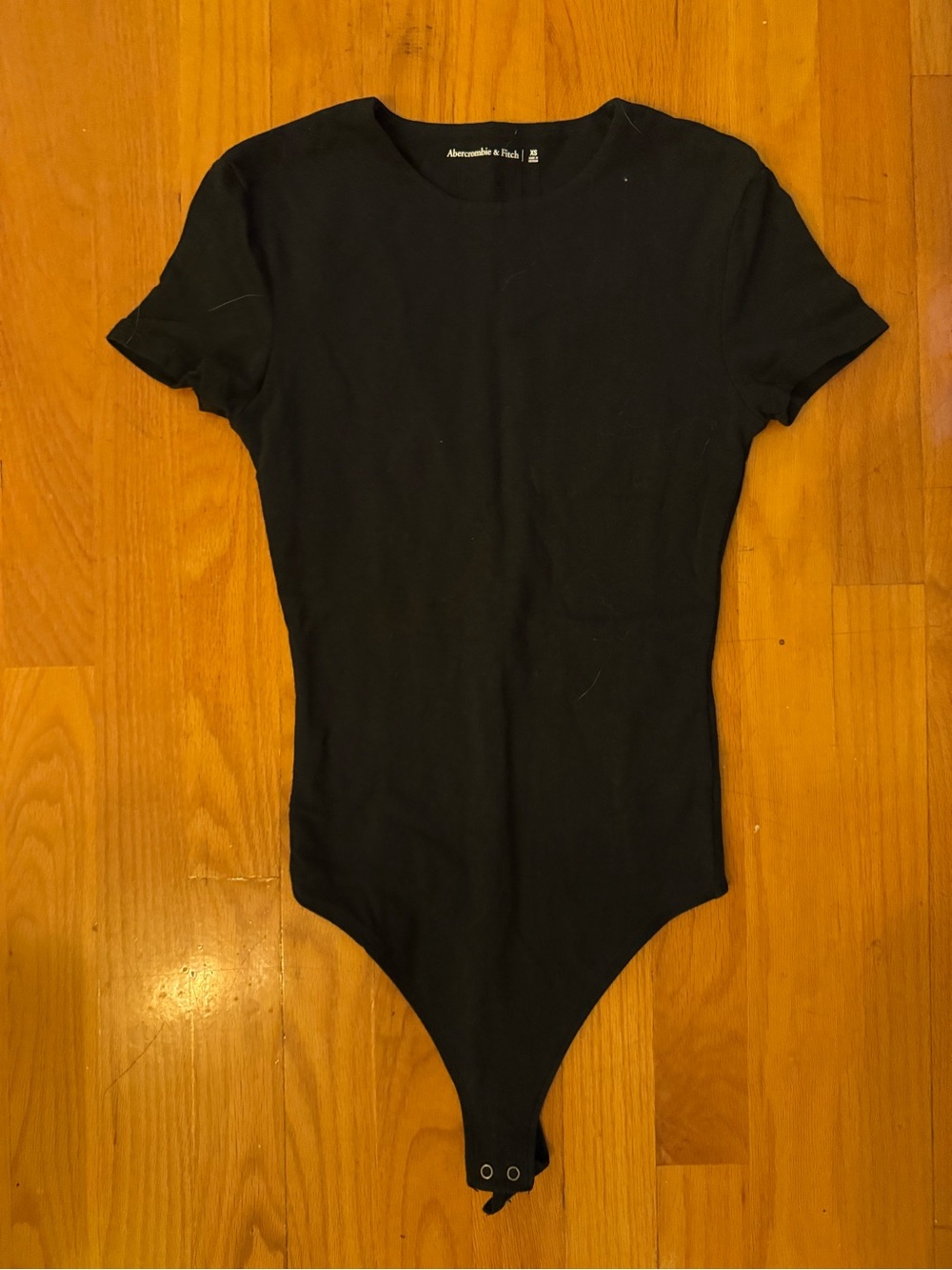 Abercrombie & Fitch Black Short-Sleeve Bodysuit